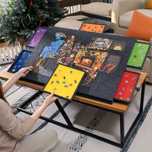 Jigsaw puzzle board - puzzle, table