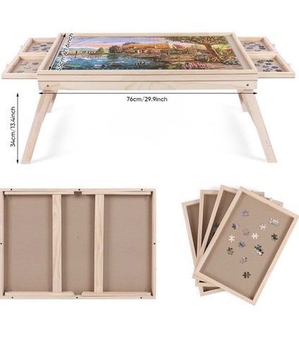 Puzzle board wood - wood, 4